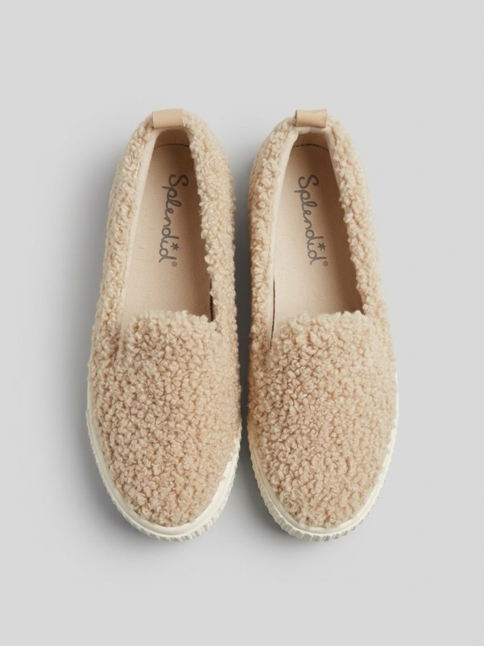 Splendid Cream Sherpa Slip-On Loafers